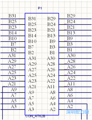  AT 總線 62 芯插槽，變成了一個 34 芯元件。