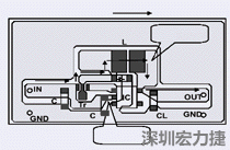 圖2：升壓電路的PCB設(shè)計(jì)示例。