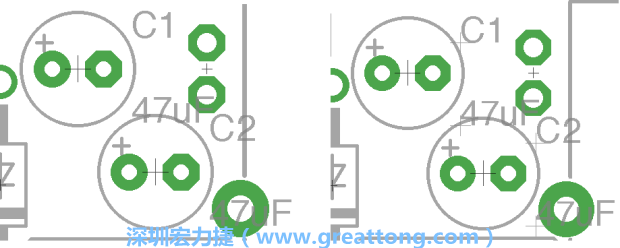 如果你尚未使用「分離工具（Smash Tool）」將所有的名稱和量值標(biāo)簽從各自對應(yīng)的元件上分離，你將會發(fā)現(xiàn)你無法從元件上獨(dú)立地移動一個尚未進(jìn)行分離的標(biāo)簽（如左下圖所示），但是對于已經(jīng)執(zhí)行過分離的元件（如右下圖所示）來說，它們的標(biāo)簽都可以獨(dú)立地操作。