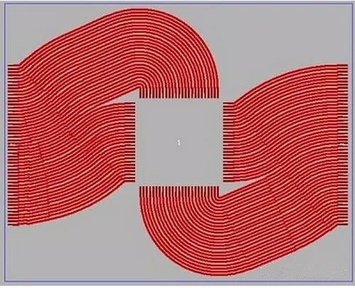 (中間)任意角度布線不僅有助于縮短導(dǎo)線長(zhǎng)度，而且在確保滿足所有要求的同時(shí)占用更小的面積；