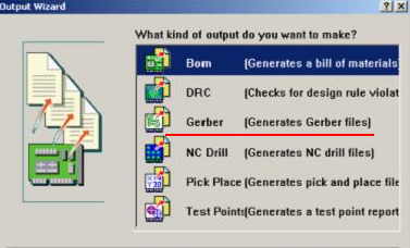 8. 檢查及初步調(diào)整后，按“Q”將單位改為“mil”，按“F、M”轉(zhuǎn)換文件，在彈出的窗口點(diǎn)“Next”進(jìn)入圖（149），選擇“Gerber”，進(jìn)入Gerber轉(zhuǎn)換操作，按“Next”進(jìn)入